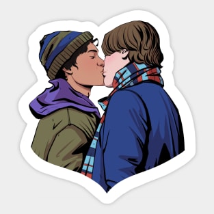 Wilhelm and Simon kissing | Young Royals fanart Sticker